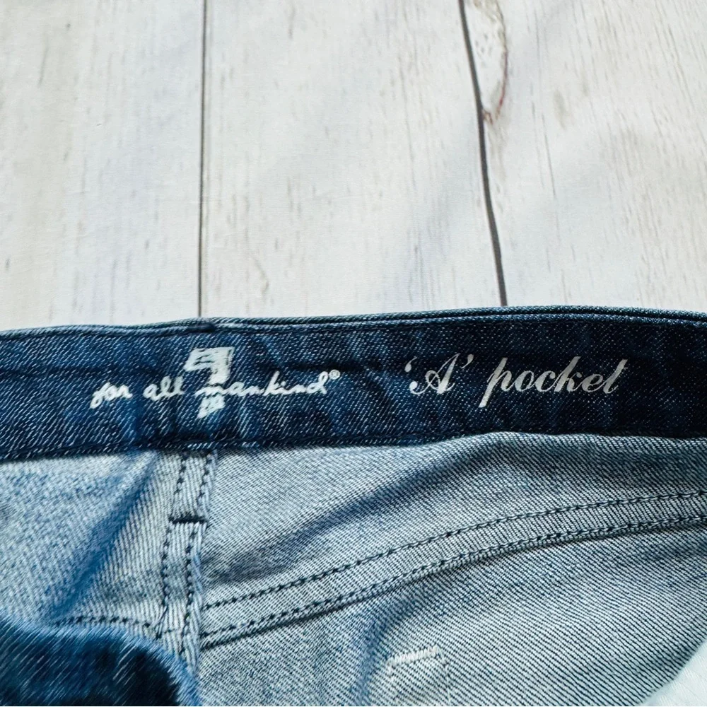 7FAM “A” Pocket Factory Distressed Jeans Size 30